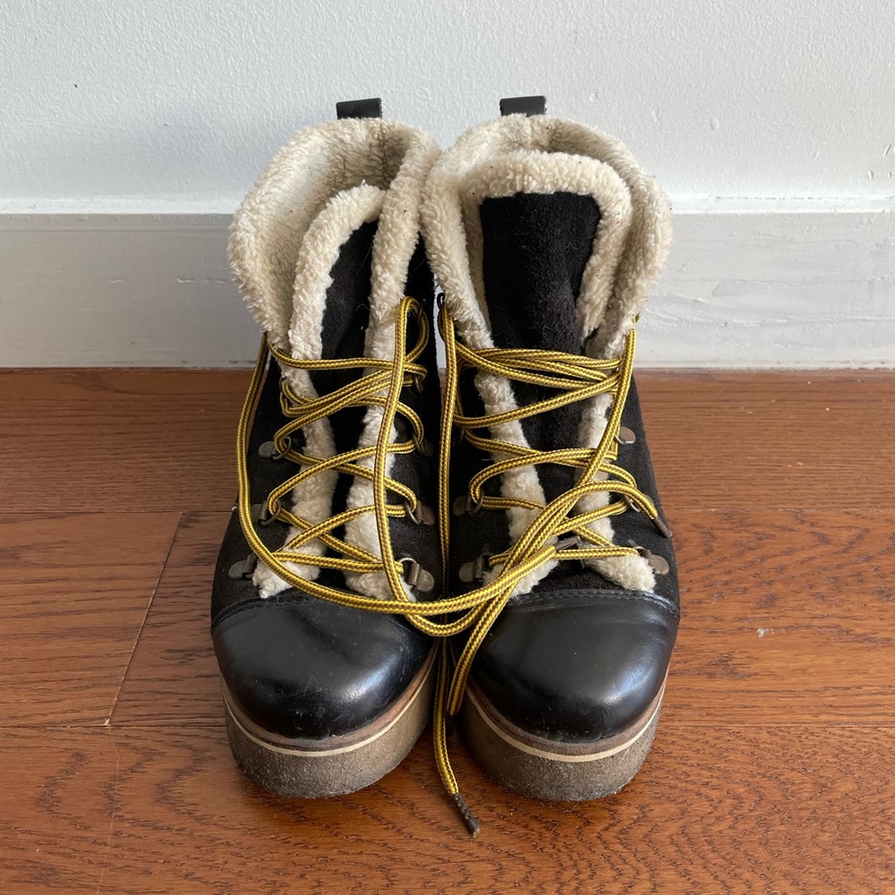 GANNI Astor Fur Ankle Boots EU size 38